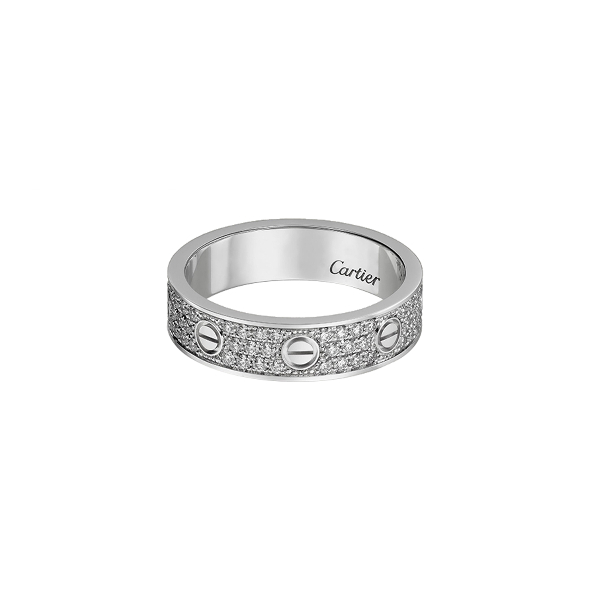 cartier  love wedding band, Di*m*nd-paved b4083400